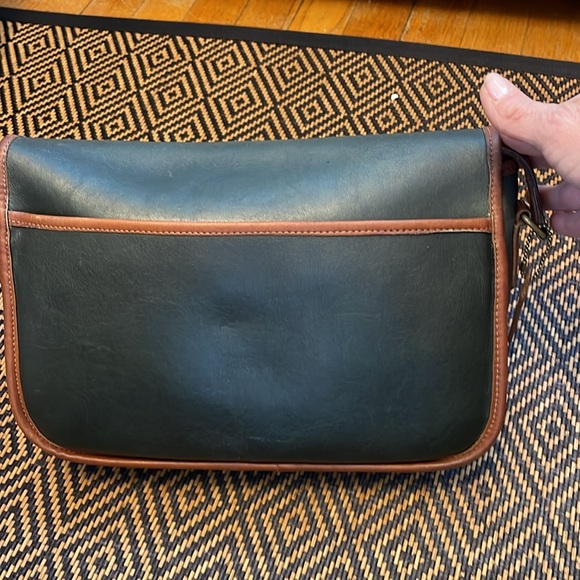 Vintage Coach City Bag Spectator #6790 FOREST GREEN WITH TABAC (9790) - Picture 3 of 14